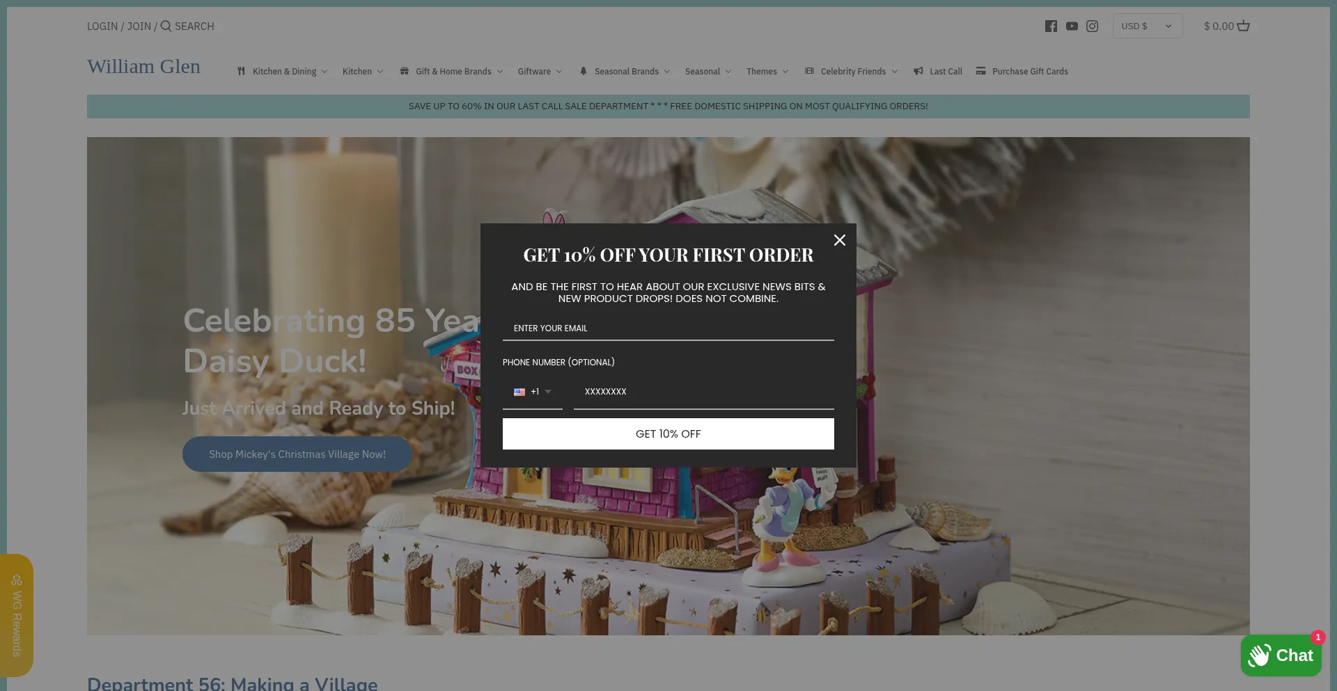 Website screenshot of Williamglen.com