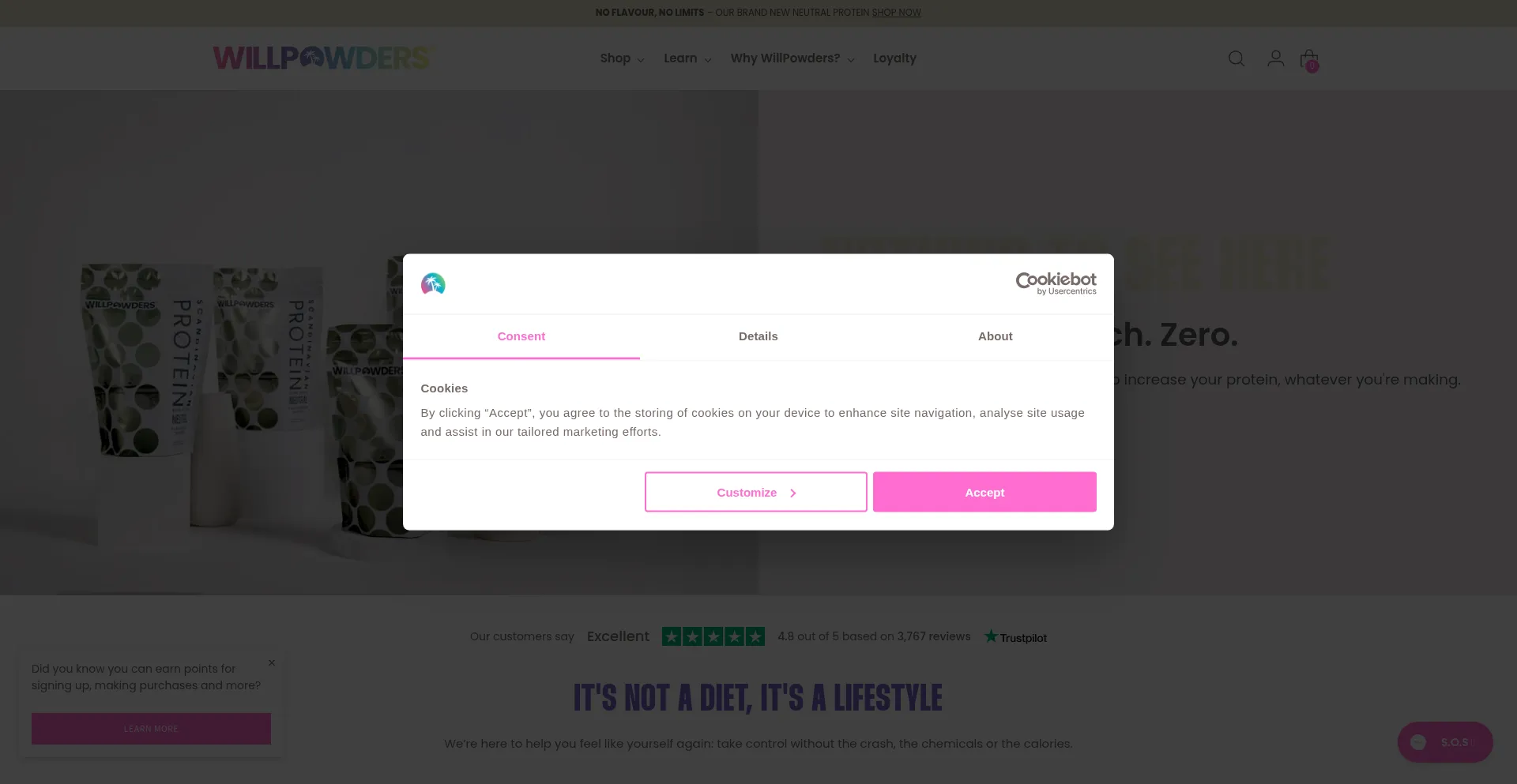 Willpowders.com Screenshot