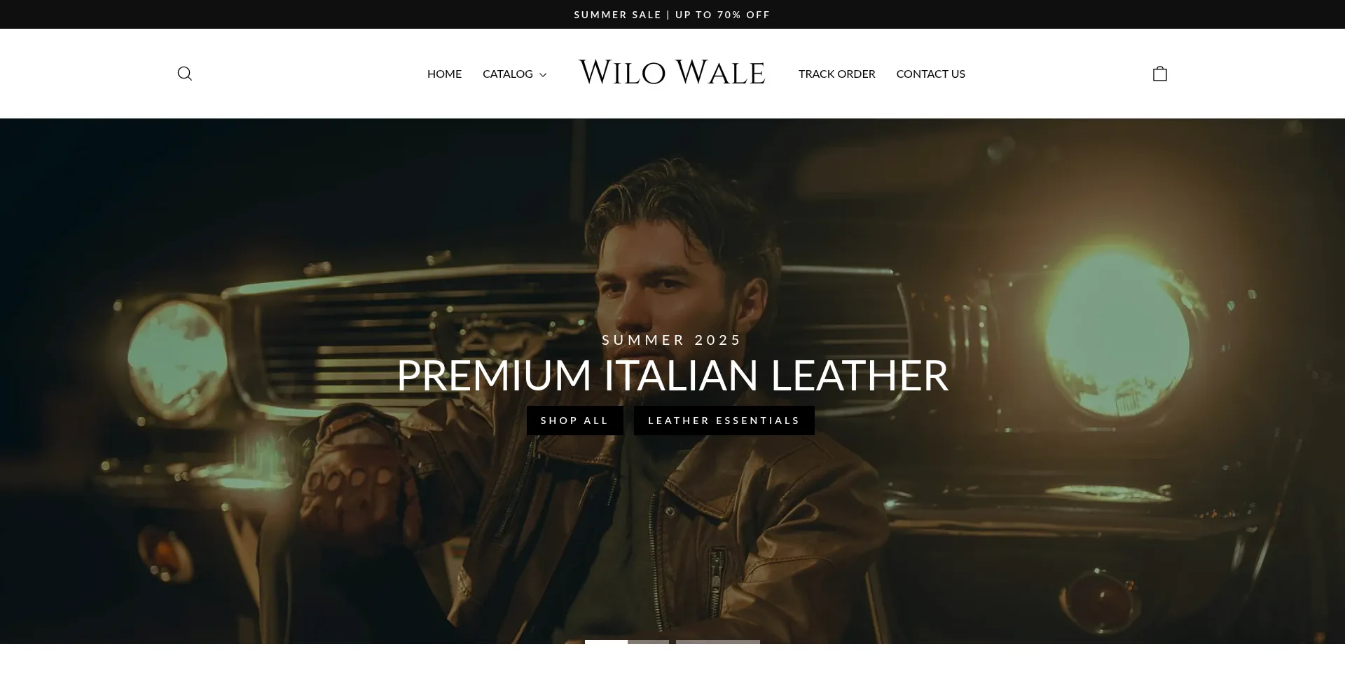 Website screenshot of Wilowale.com