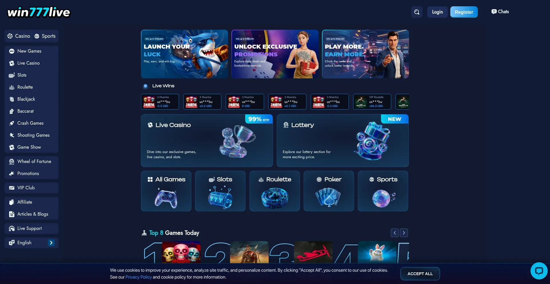 Win777live.com