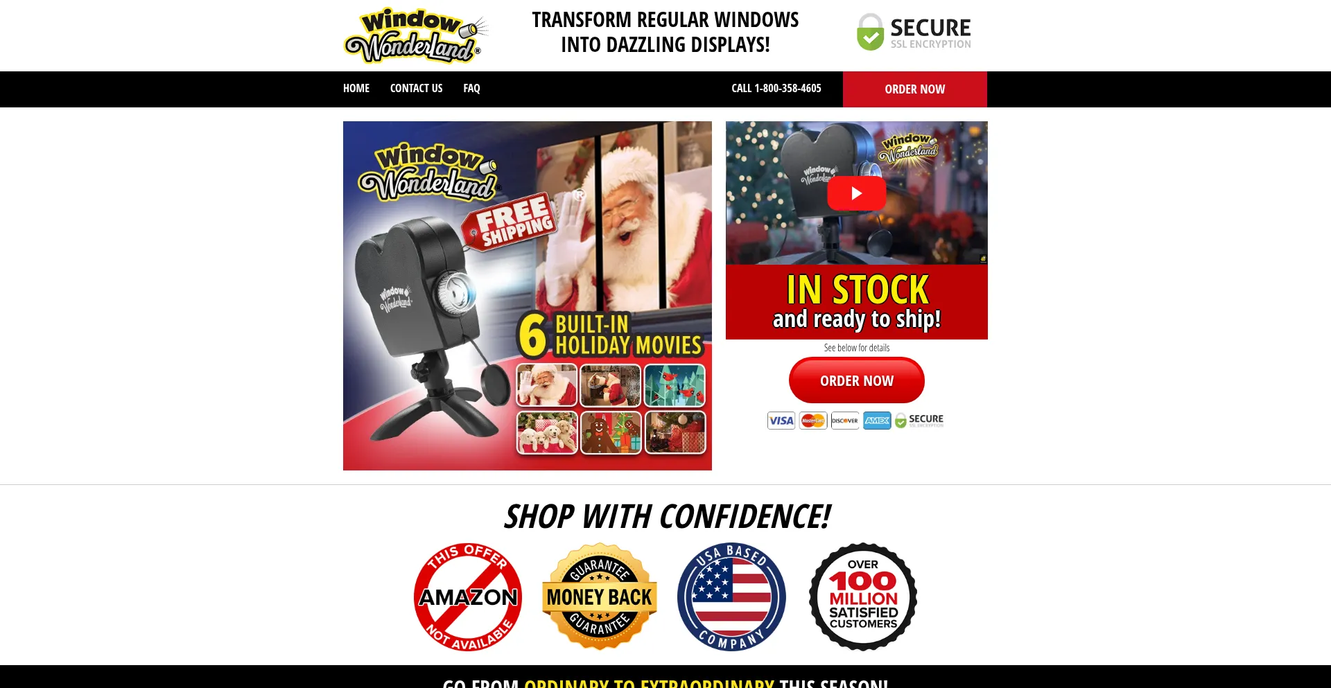 Website screenshot of Windowwonderland.com