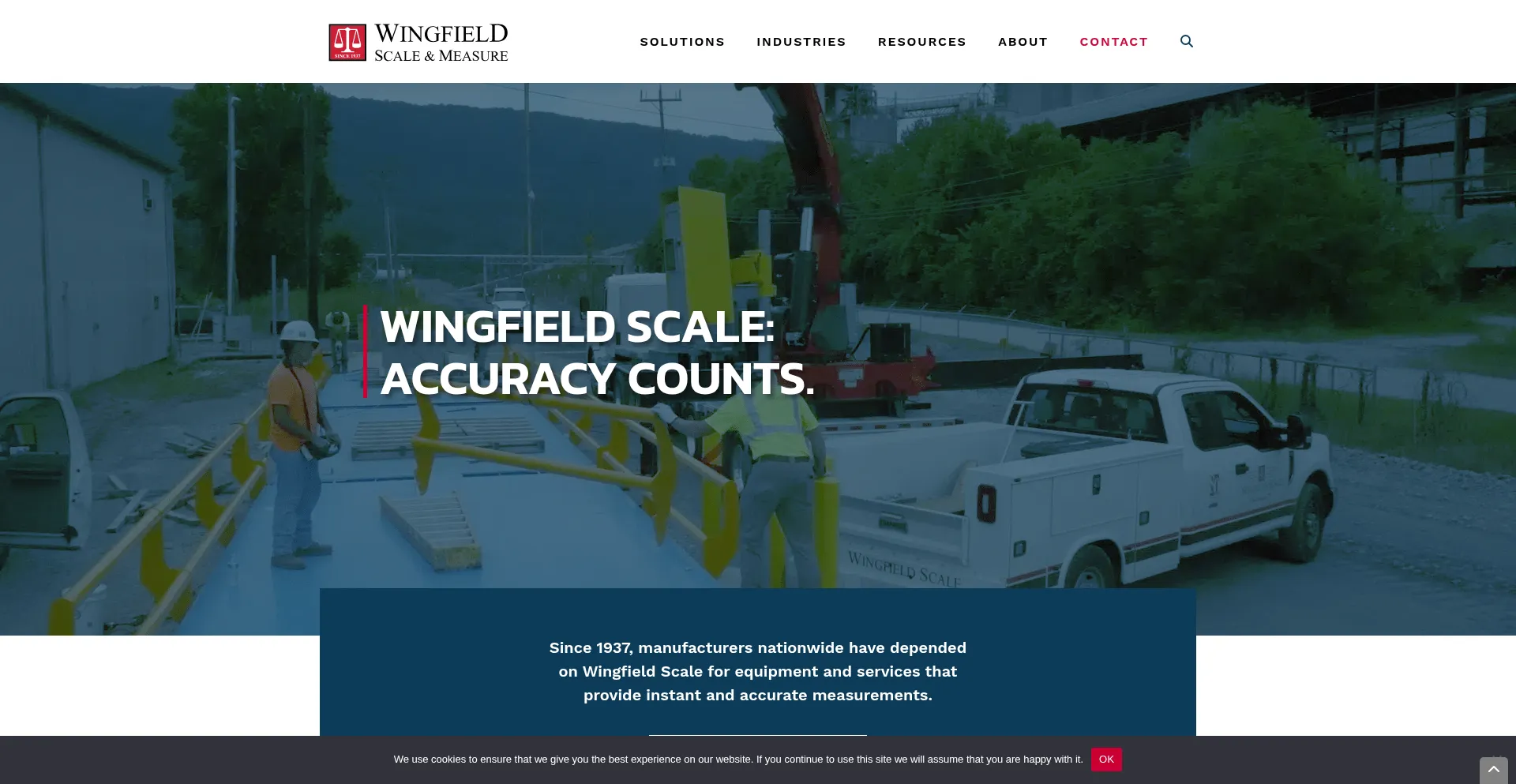 Website screenshot of Wingfieldscale.com