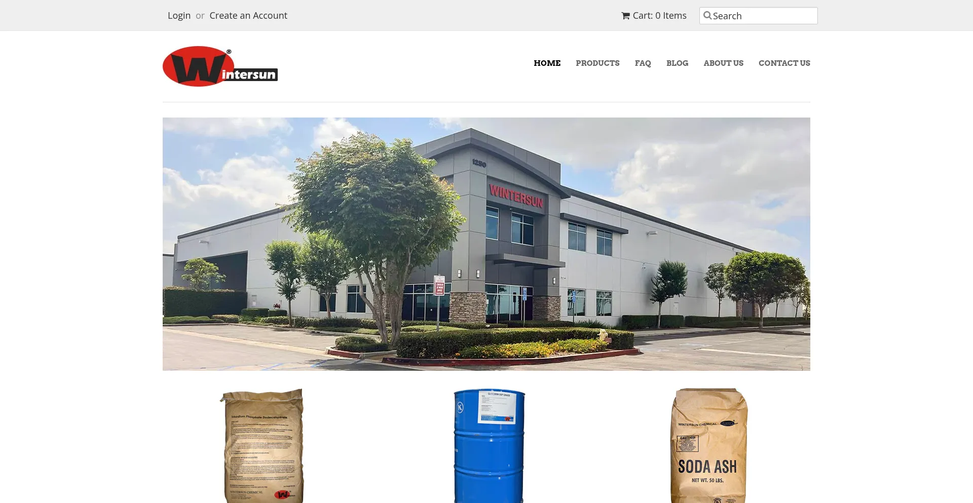 Website screenshot of Wintersunchemical.com