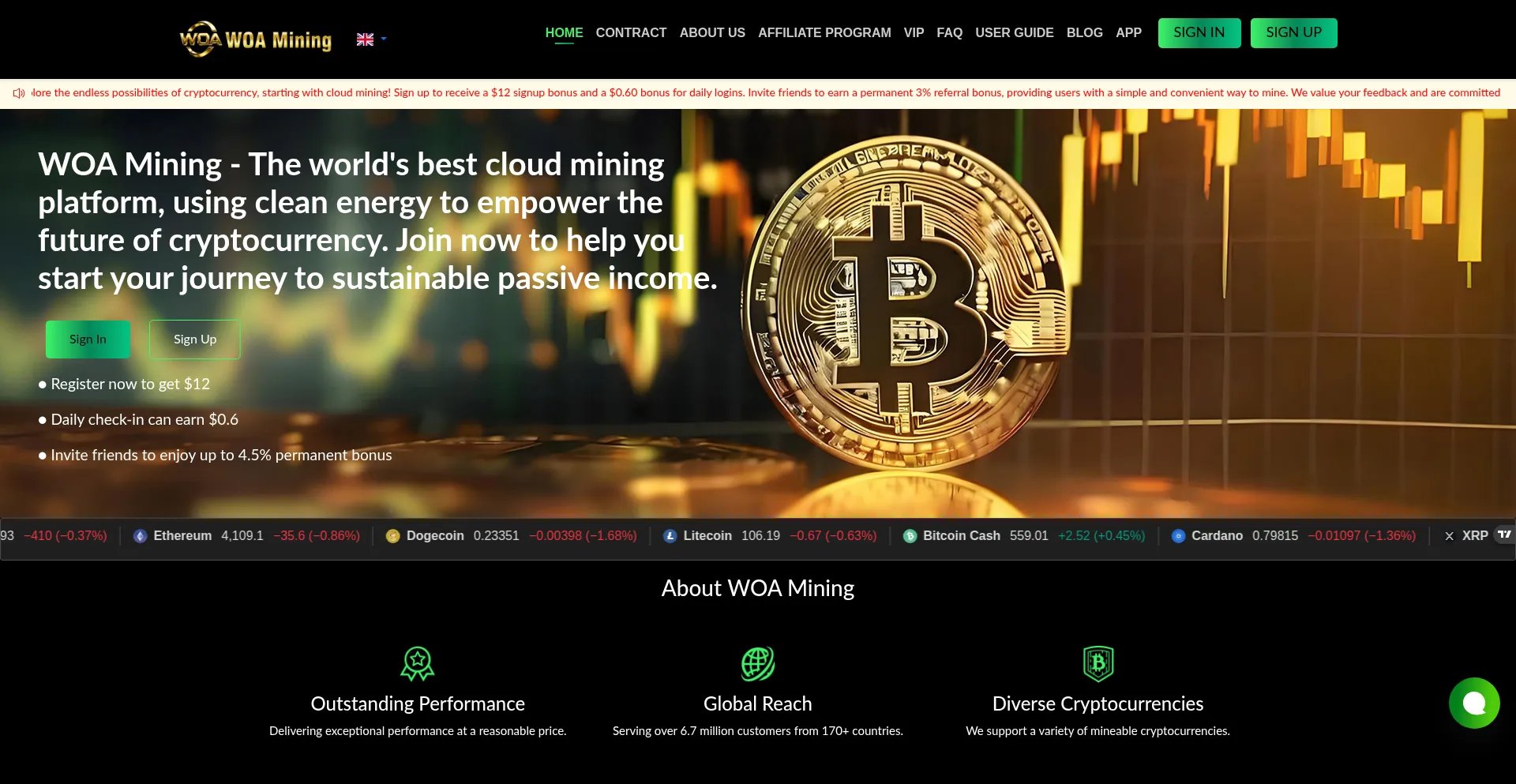Woamining.com Screenshot