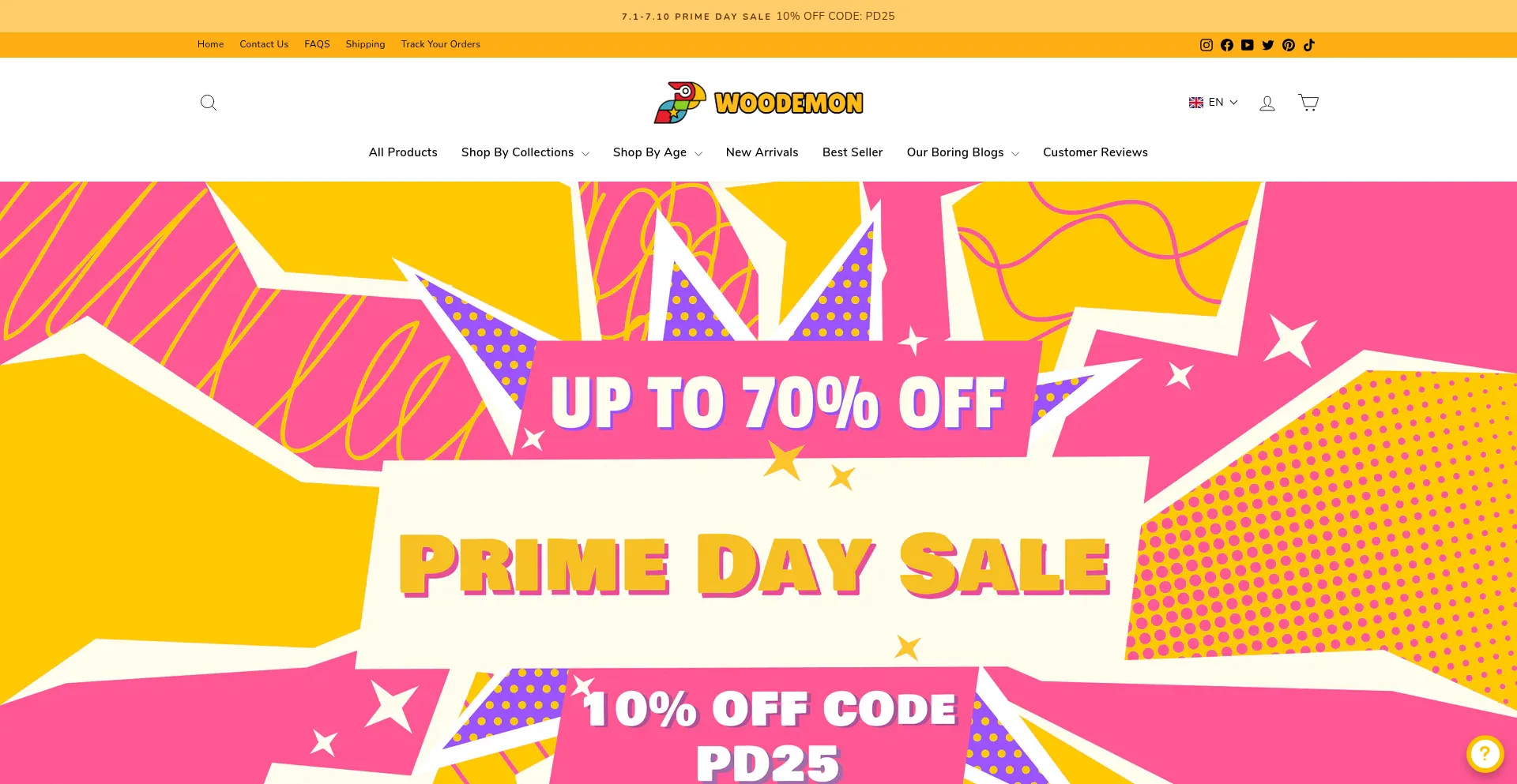 Website screenshot of Woodemon.com