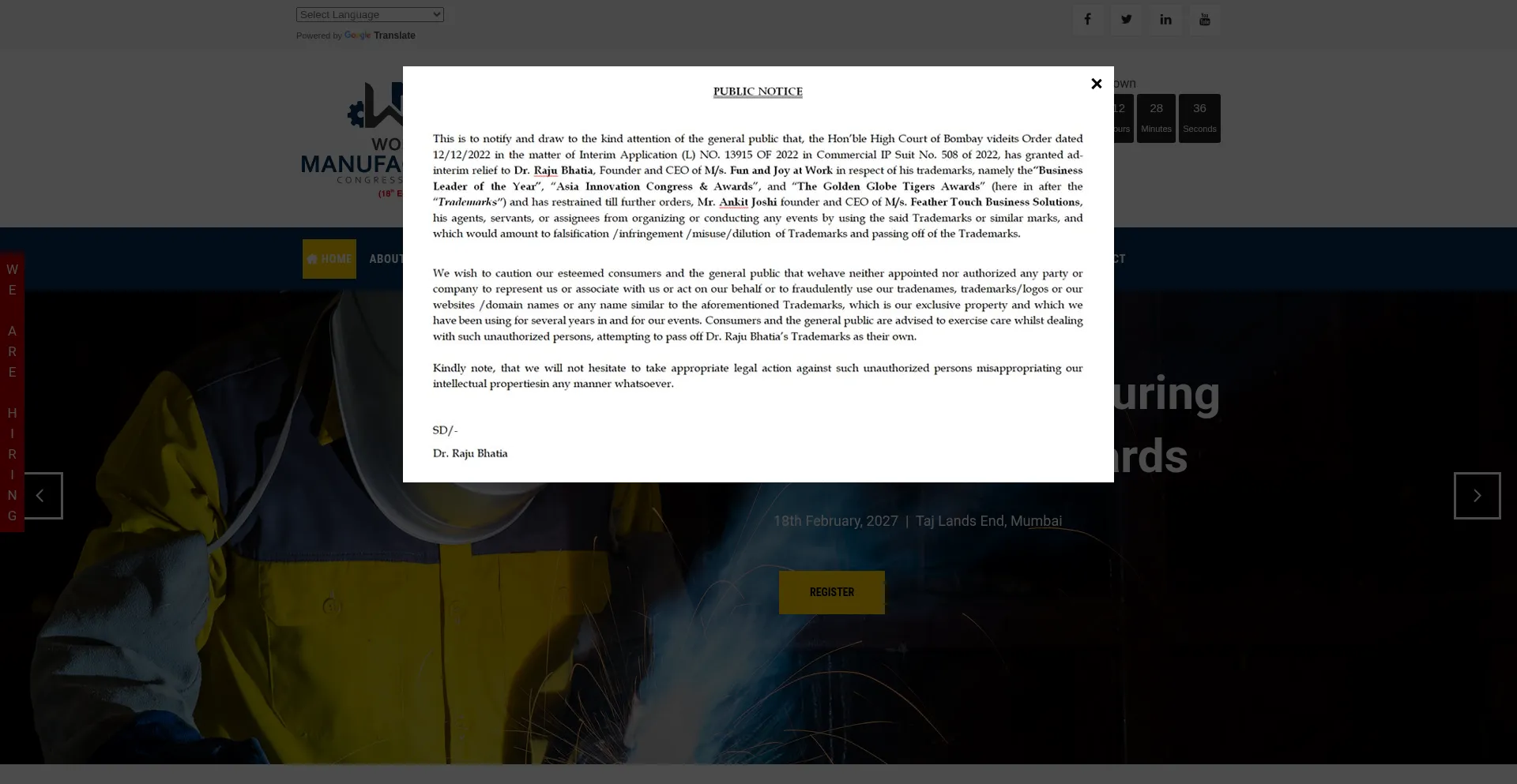 Worldmanufacturingcongress.org