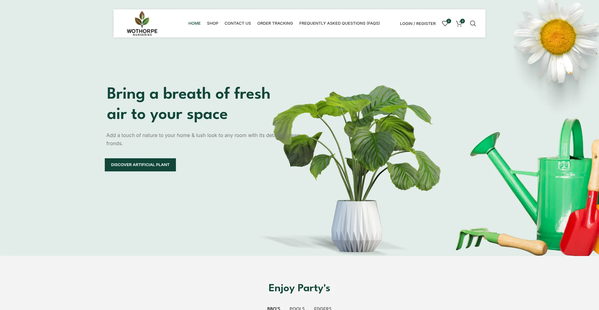 Website screenshot of Wothorpenurseries.co.uk