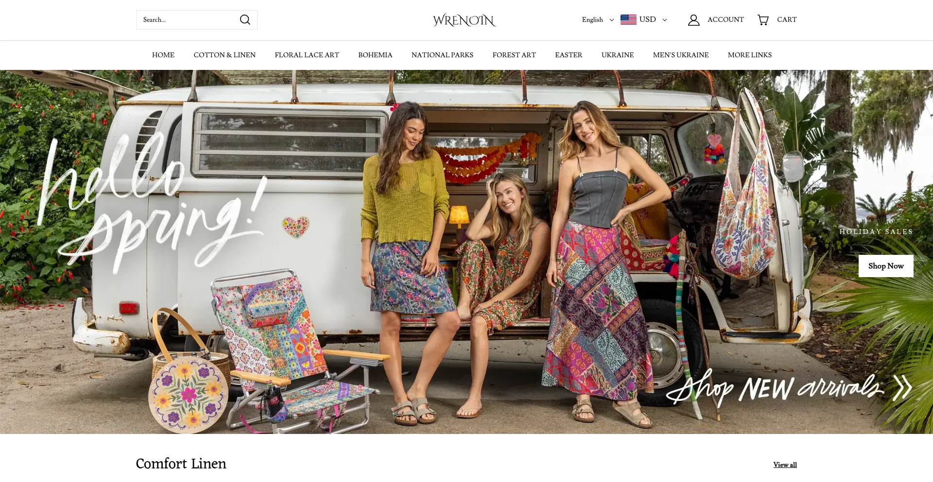 Website screenshot of Wrenoin.com