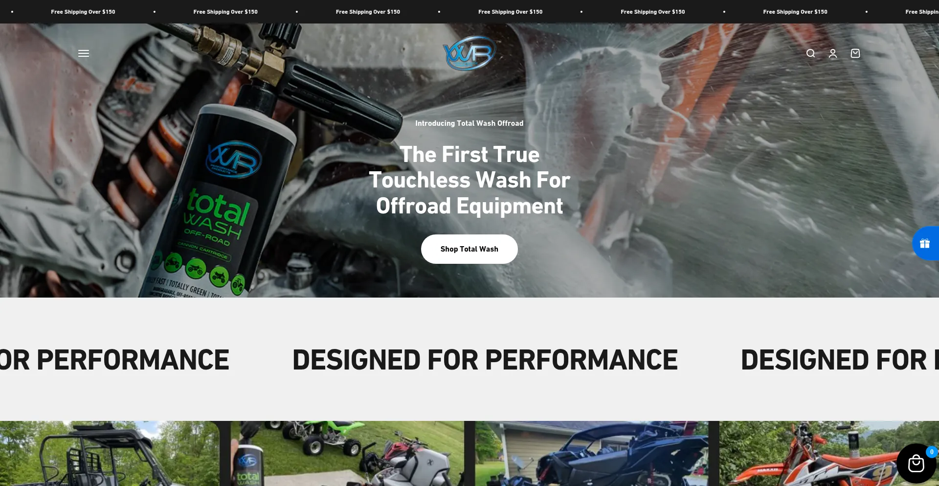 Website screenshot of Wrperformanceproducts.com