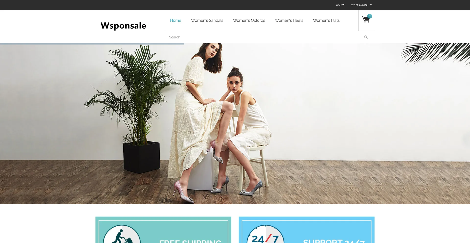 Website screenshot of Wsponsale.com