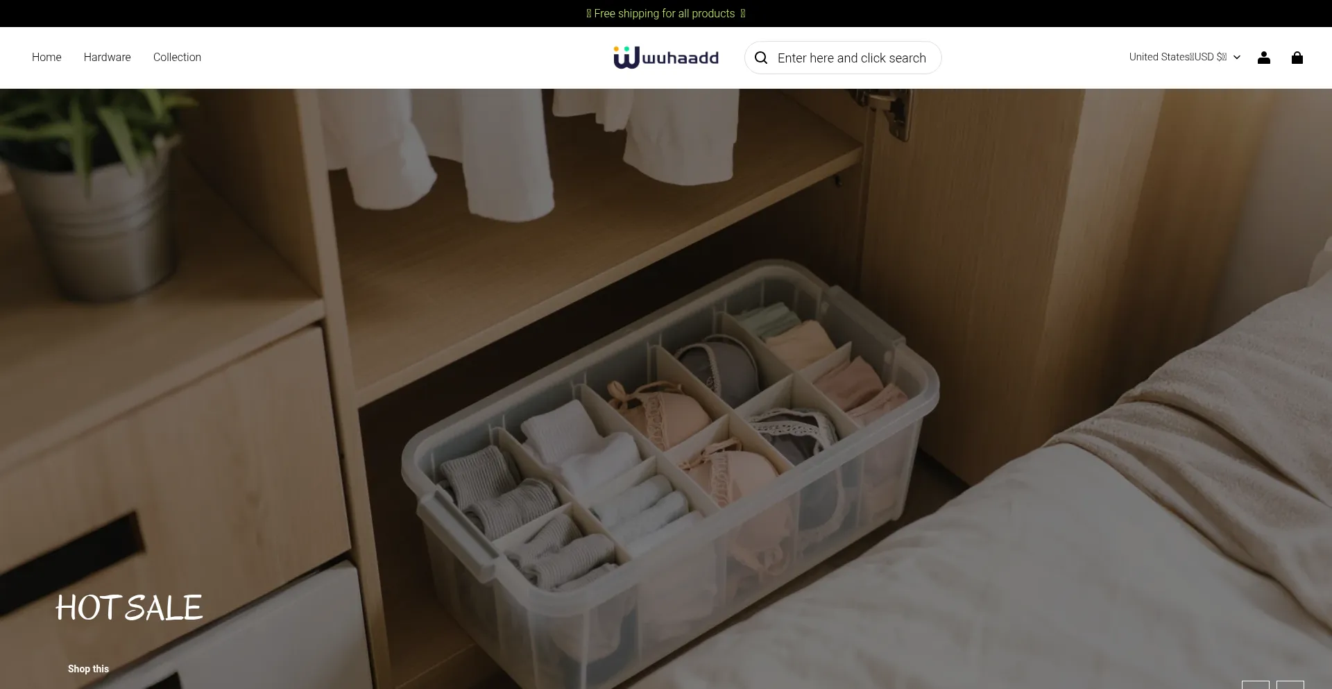 Website screenshot of Wuhaadd.com