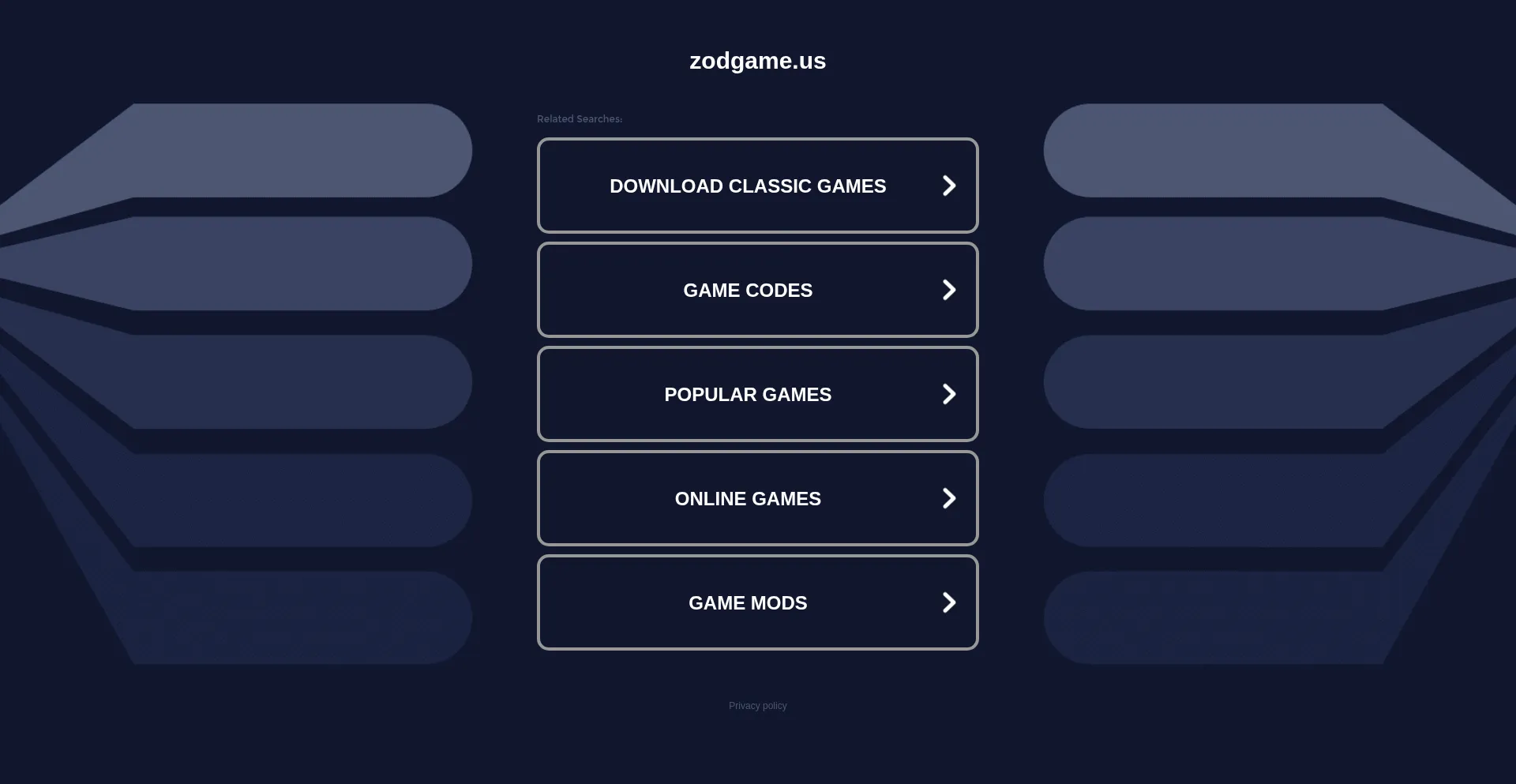 Website screenshot of Ww12.zodgame.us