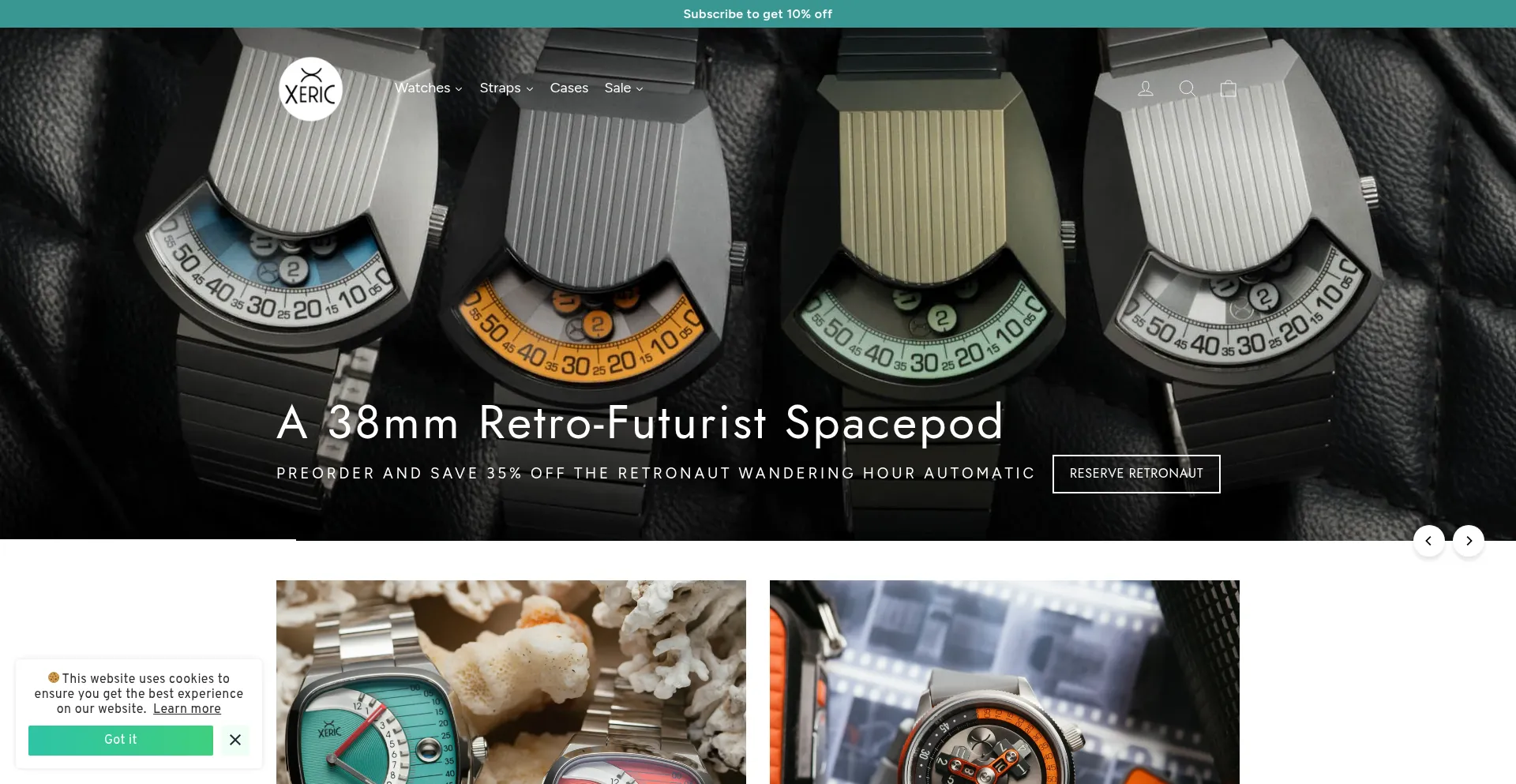 Xeric.com Screenshot