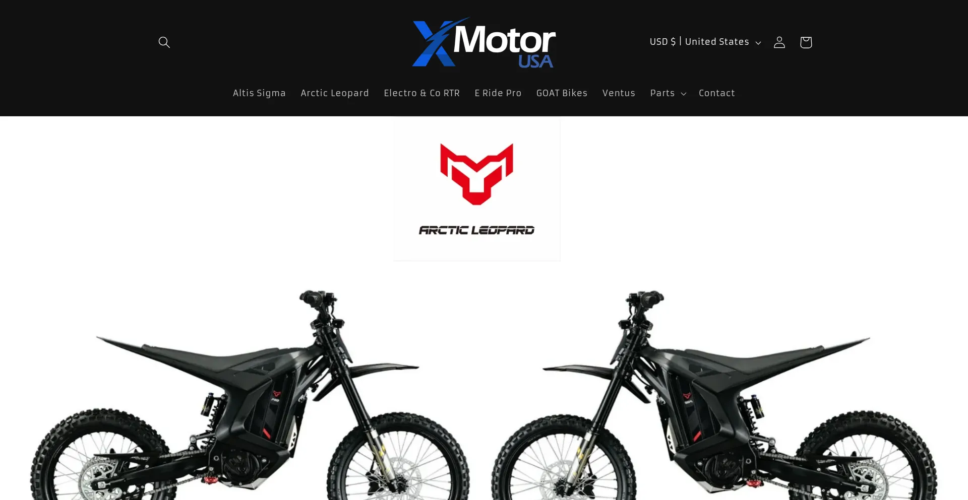 Website screenshot of Xmotorusa.com