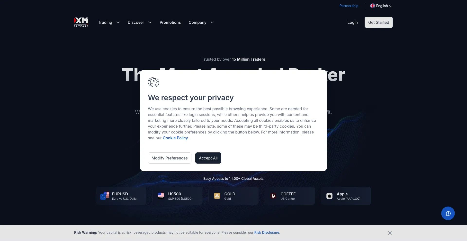 Website screenshot of Xmwebsite.net