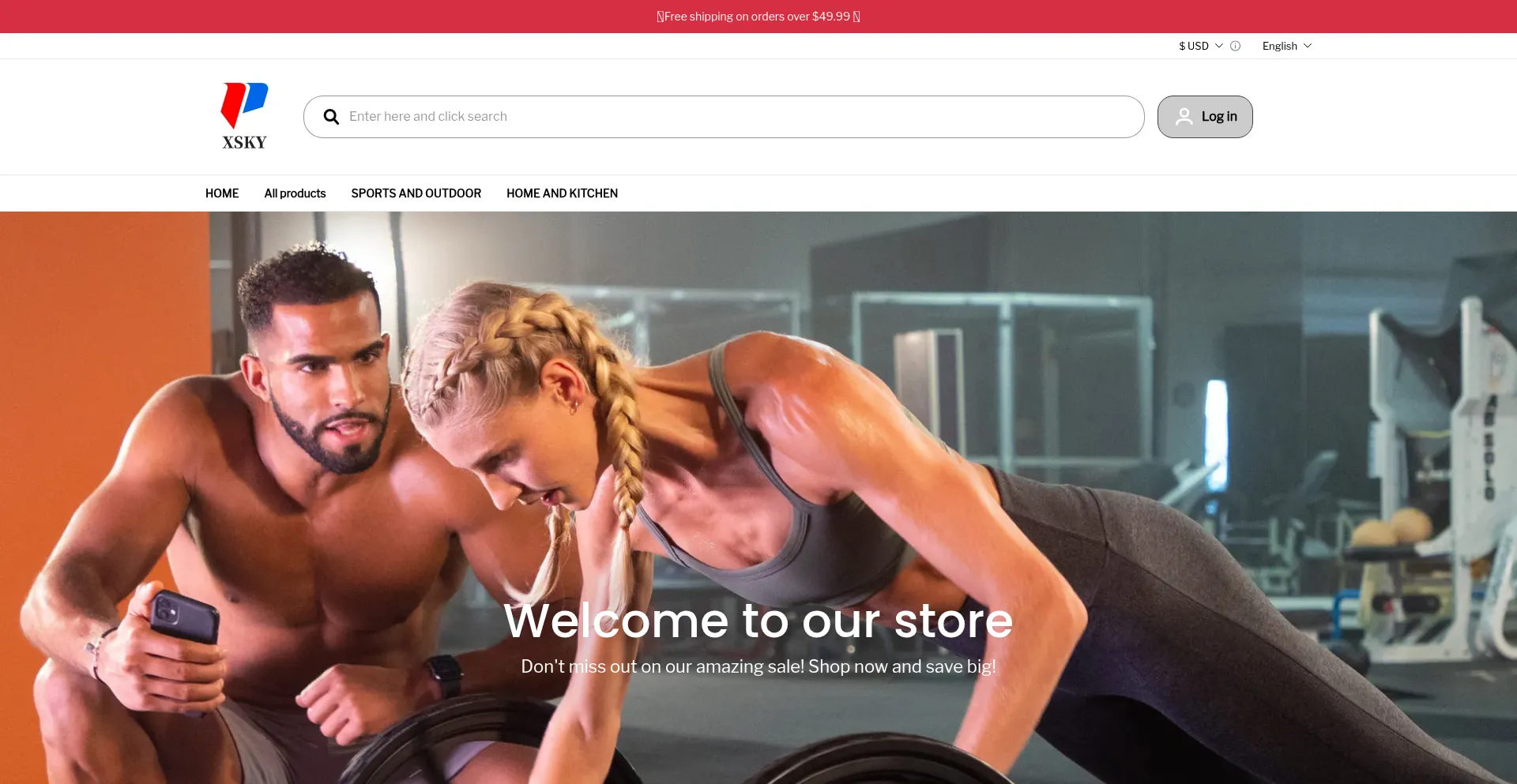 Website screenshot of Xsky.shop