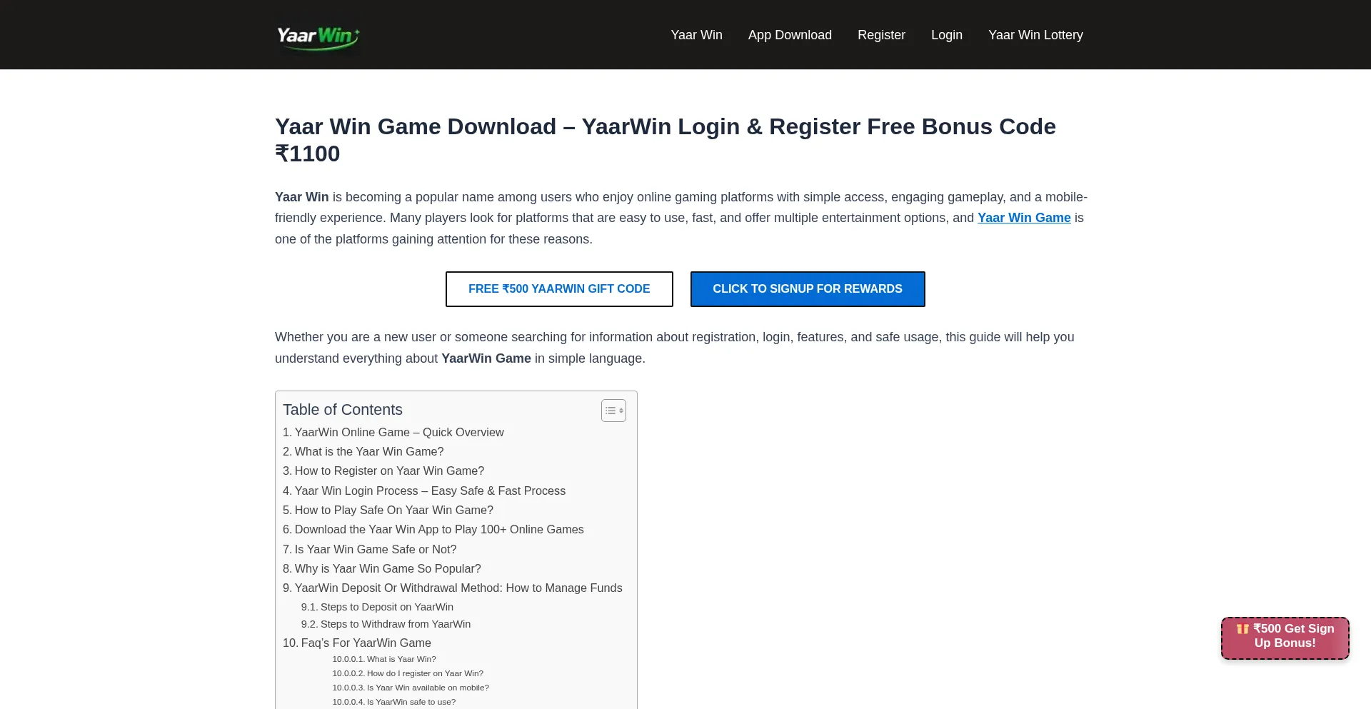Yaarwin.games