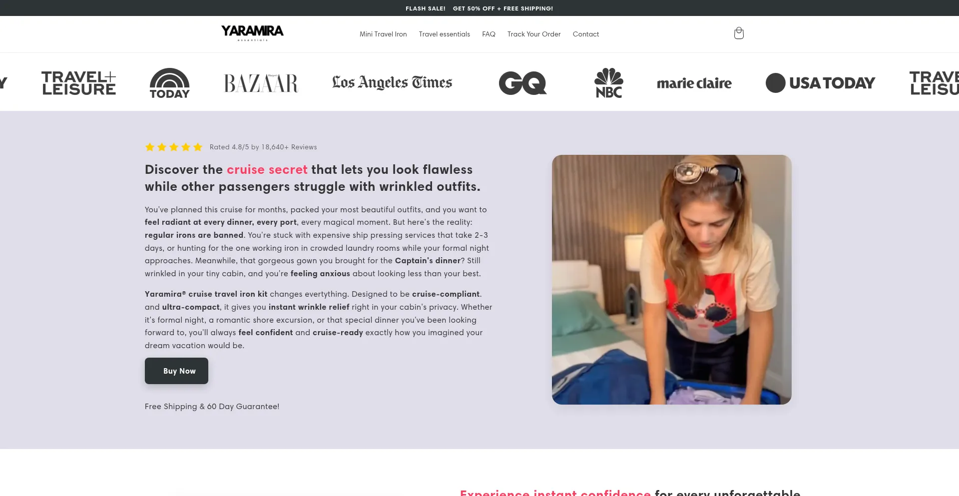 Website screenshot of Yaramira.com