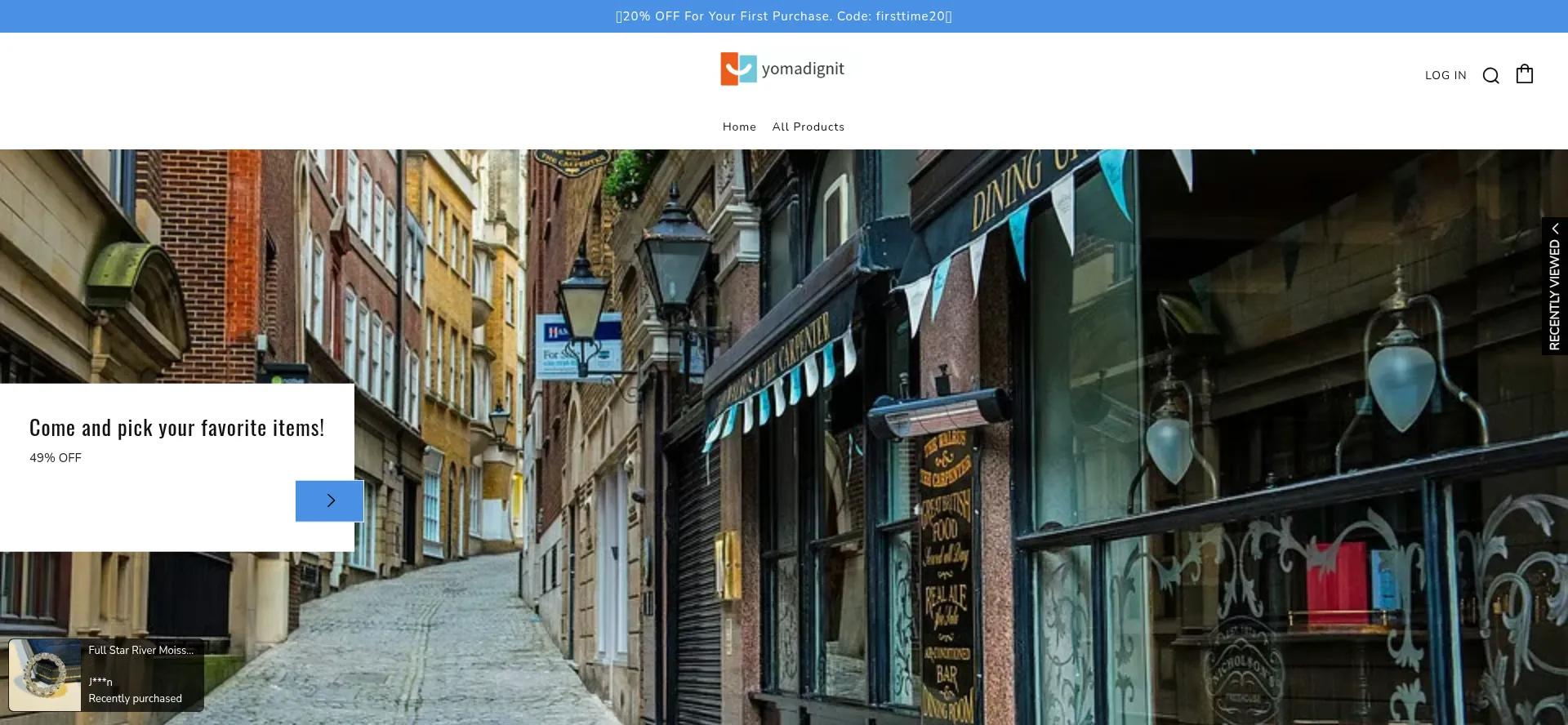 Website screenshot of Yomadignit.com