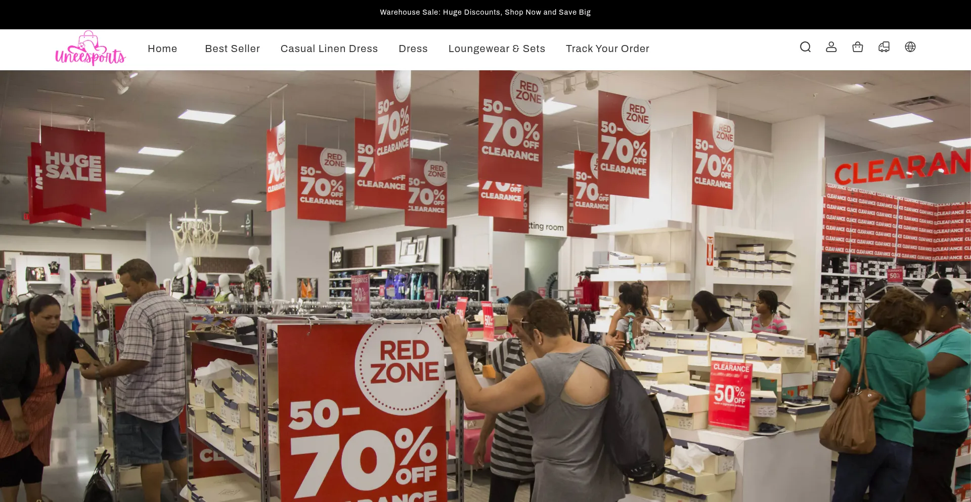 Website screenshot of Yonexsportdeals.shop