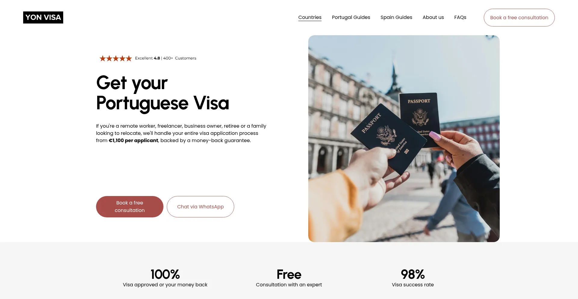 Website screenshot of Yonvisa.com