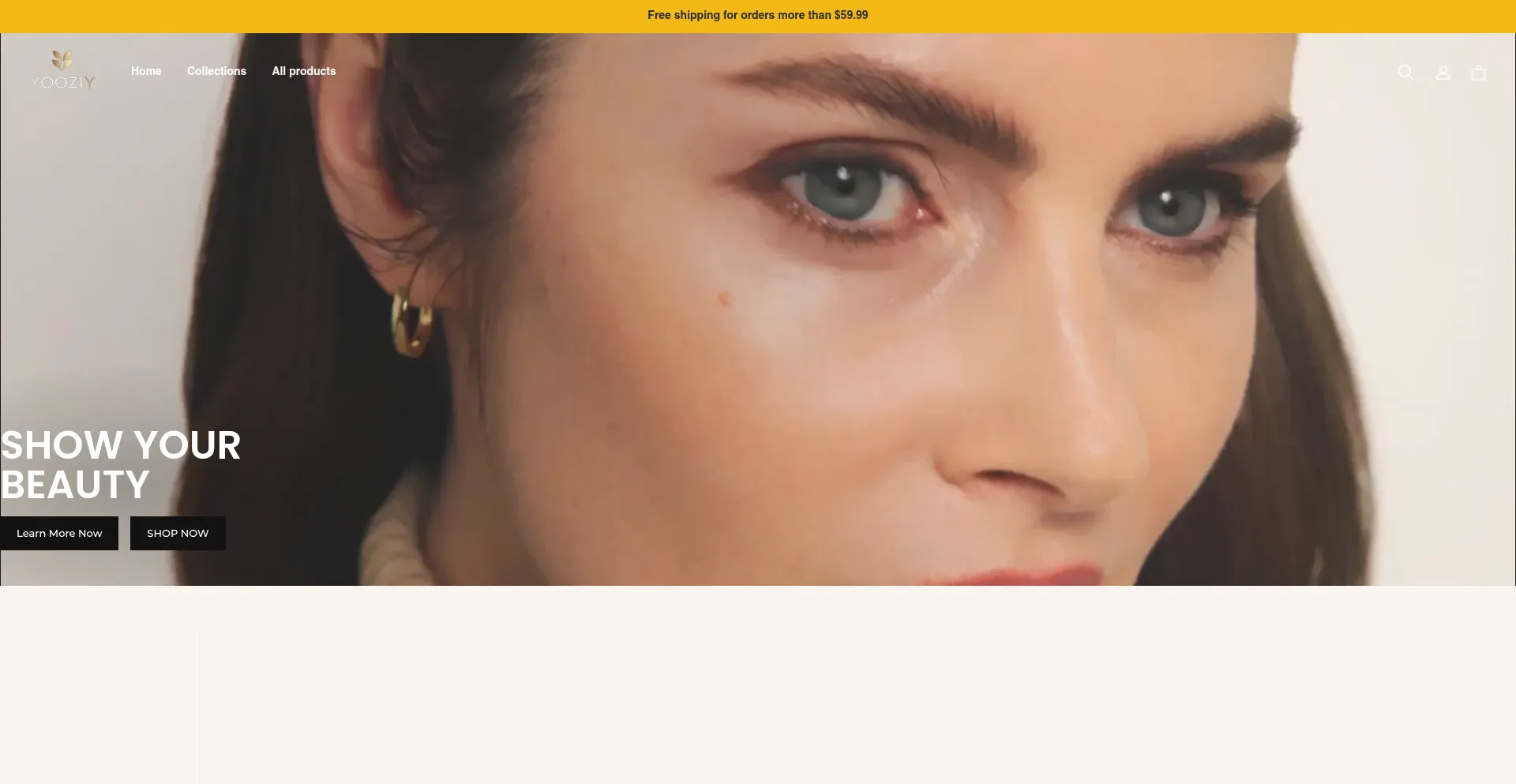 Website screenshot of Yooziy.com
