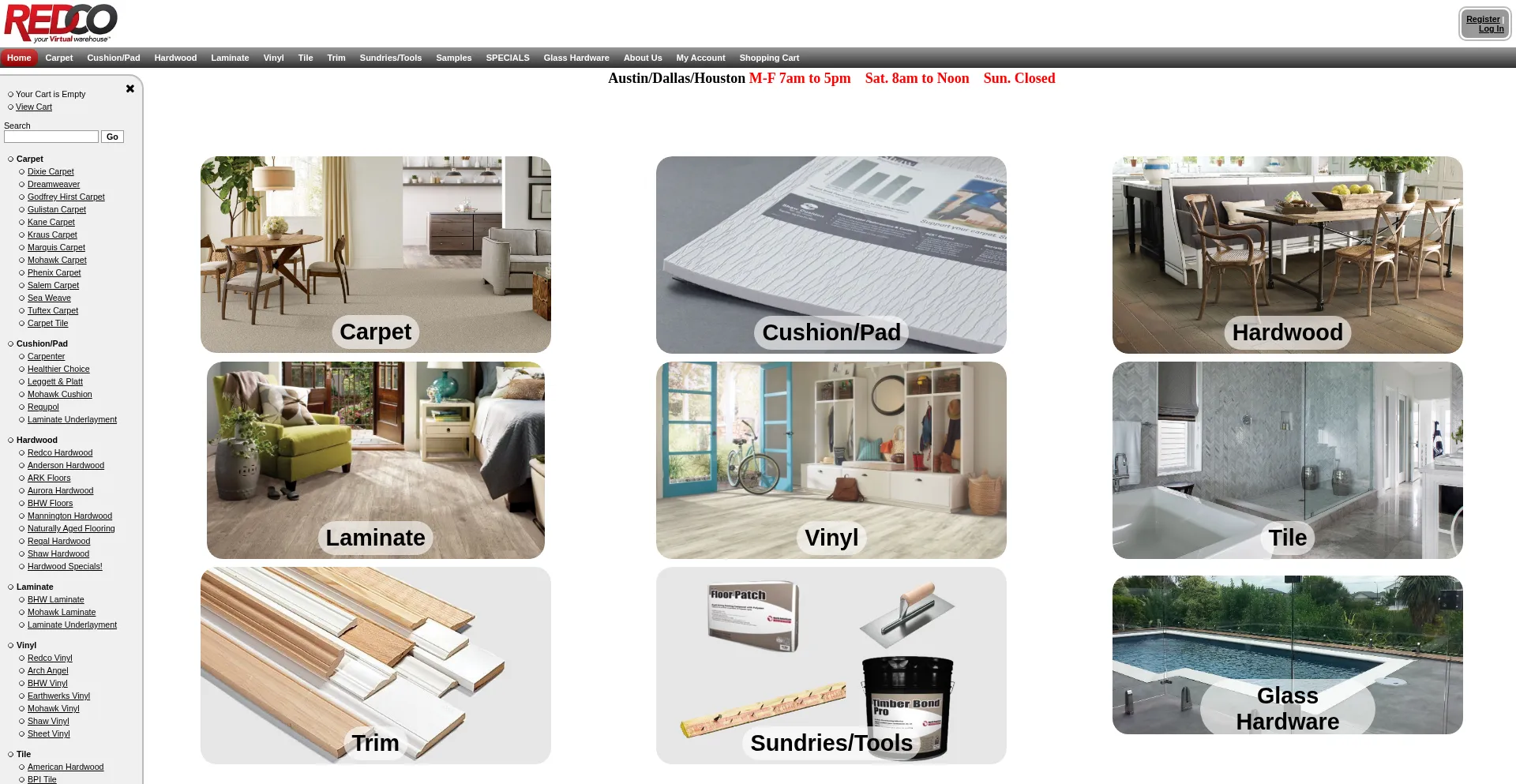 Website screenshot of Yourvirtualwarehouse.com