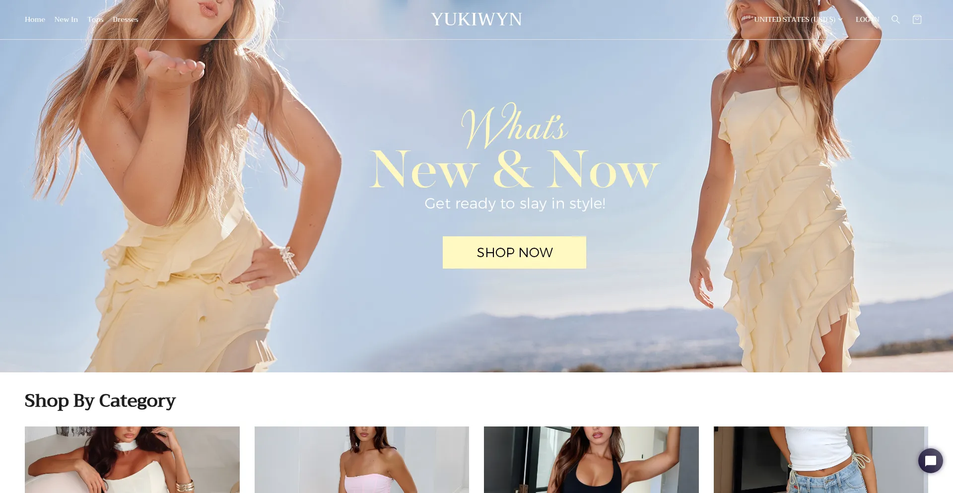 Website screenshot of Yukiwyn.com