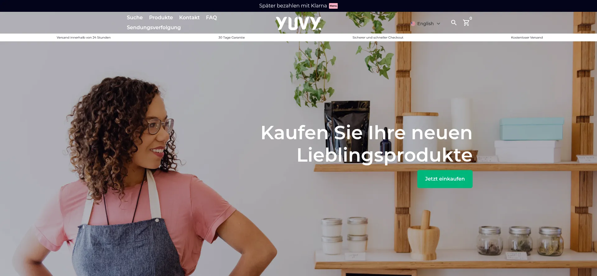 Website screenshot of Yuvy.de