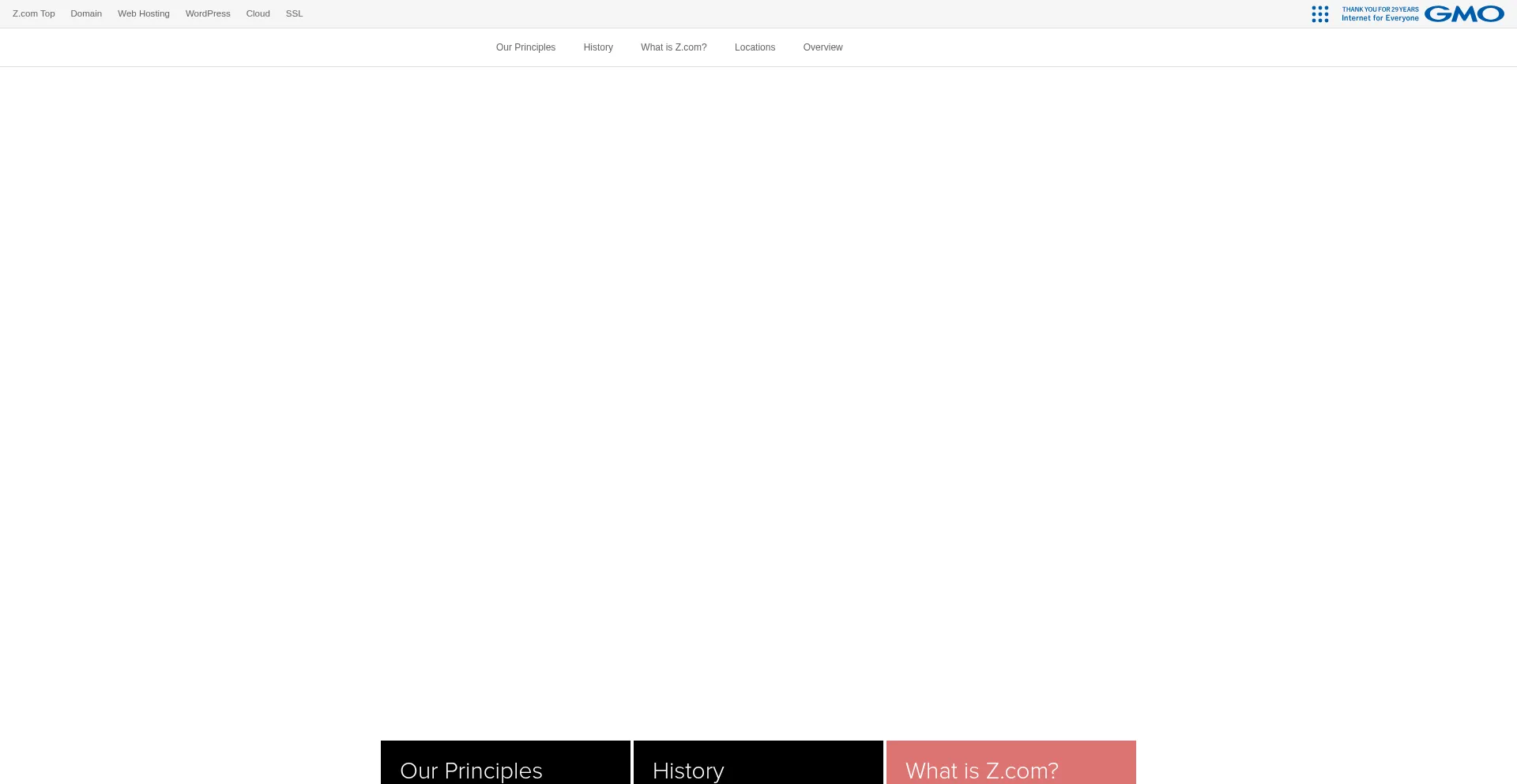 Website screenshot of Z.com