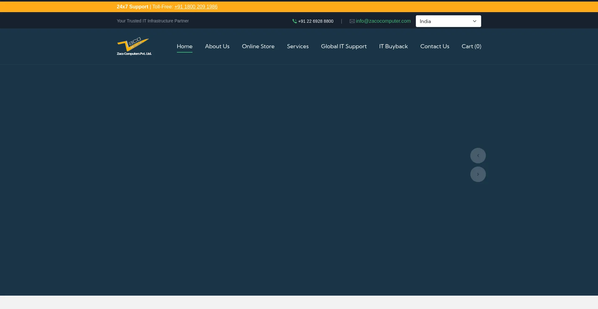Website screenshot of Zacocomputer.com