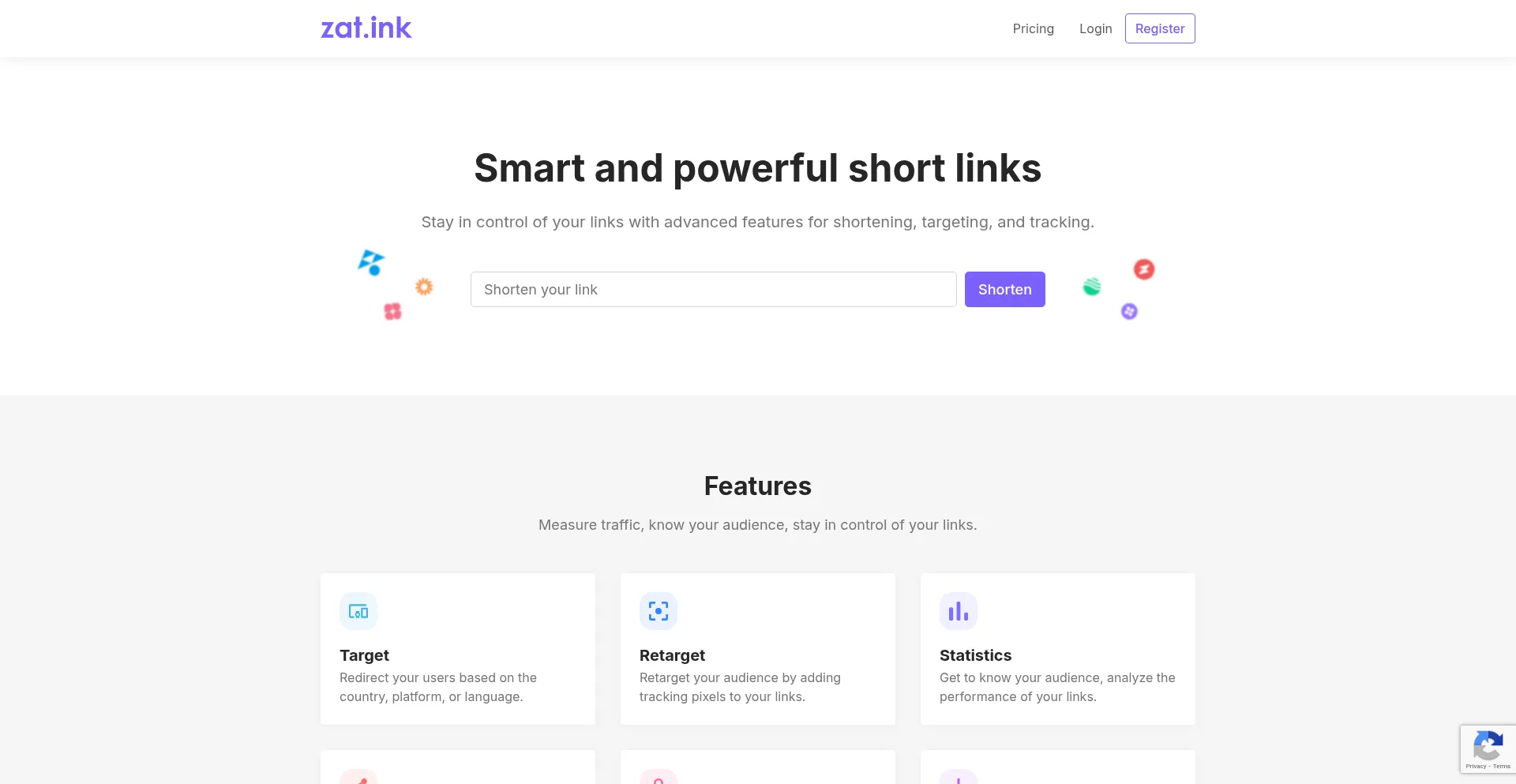 Website screenshot of Zat.ink