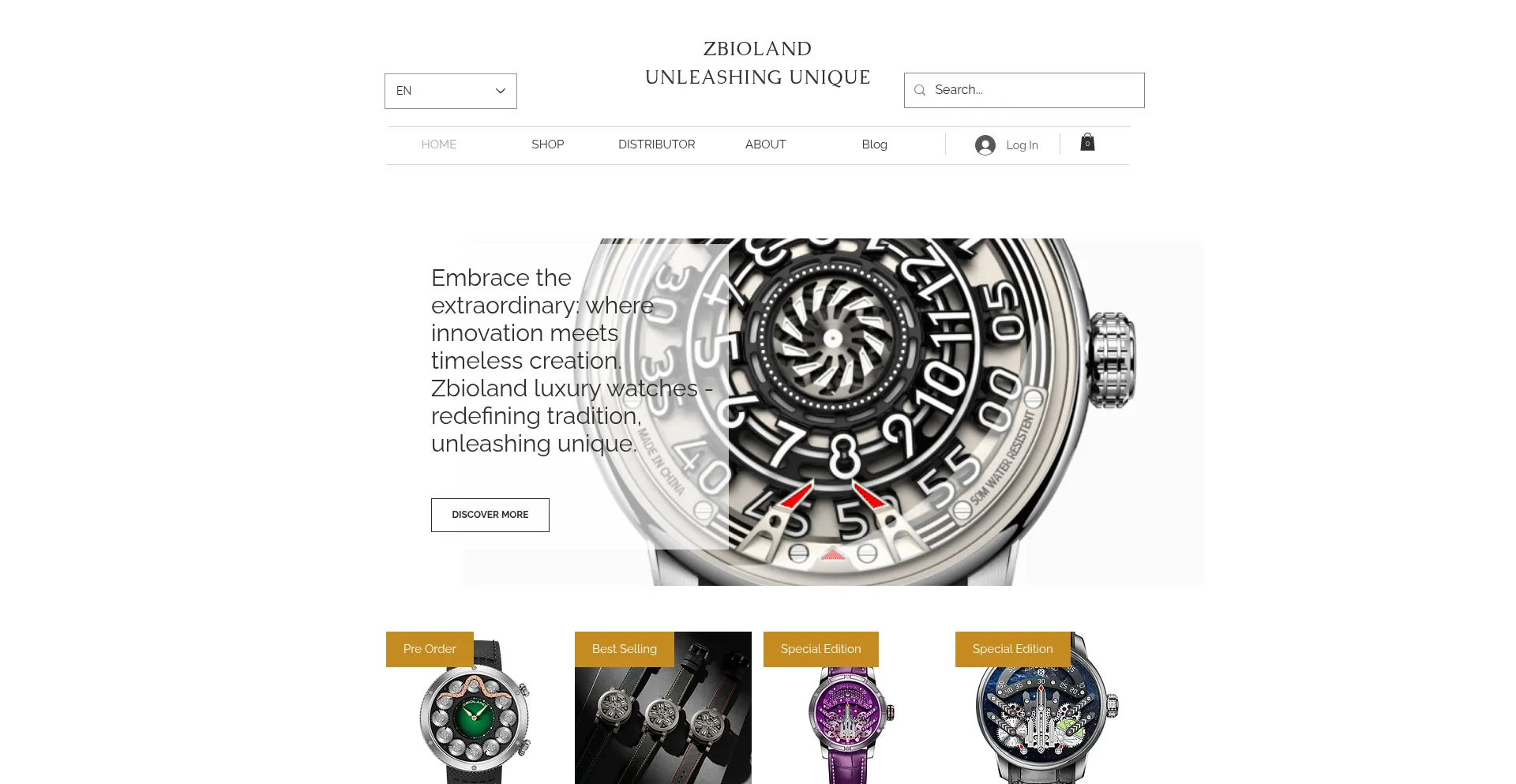 Website screenshot of Zbioland.com