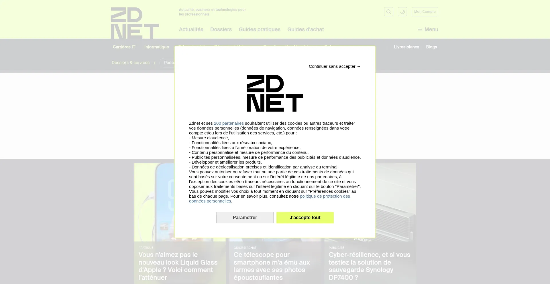 Zdnet.fr Screenshot