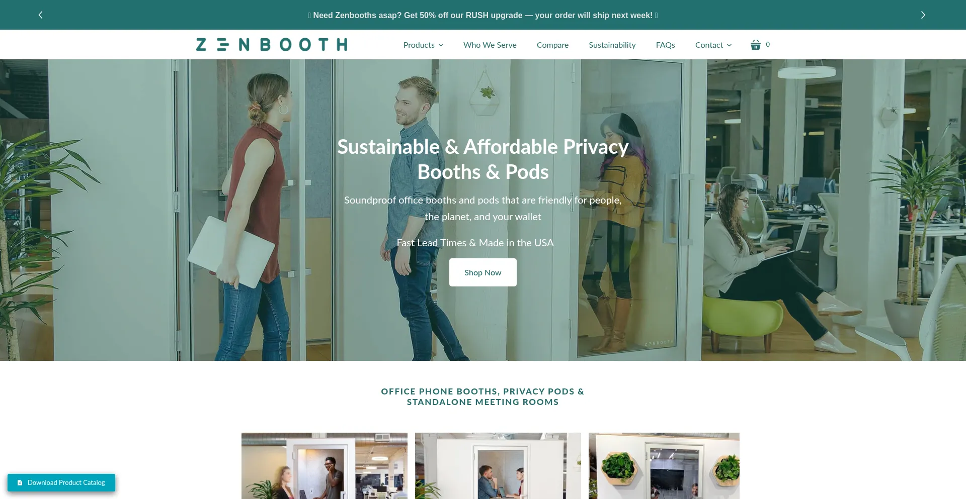 Website screenshot of Zenbooth.net