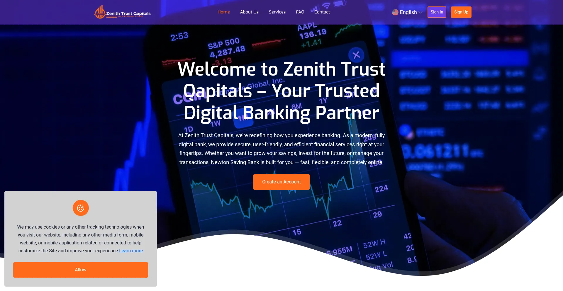 Zenithtrustqapital.com Screenshot