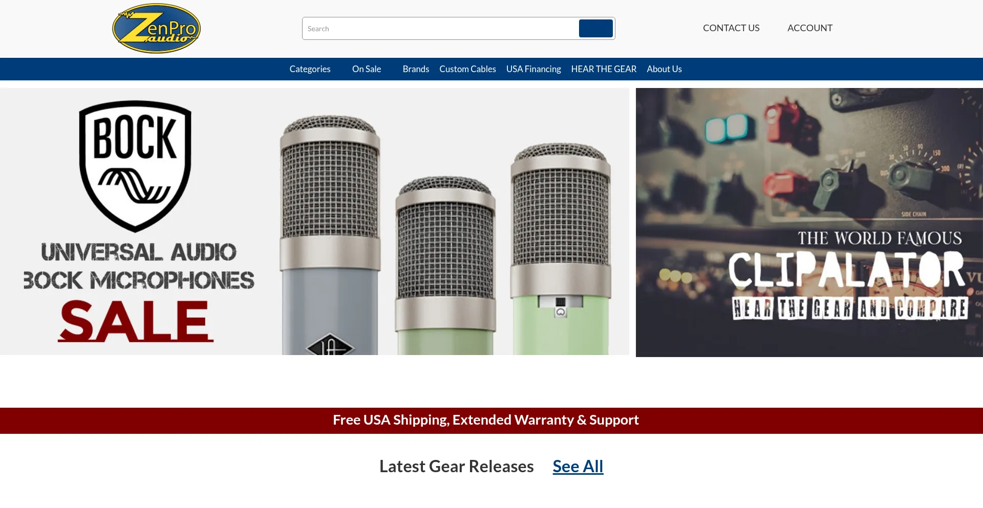 Website screenshot of Zenproaudio.com