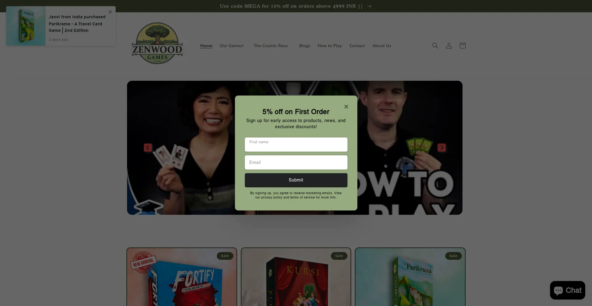 Website screenshot of Zenwoodgames.com