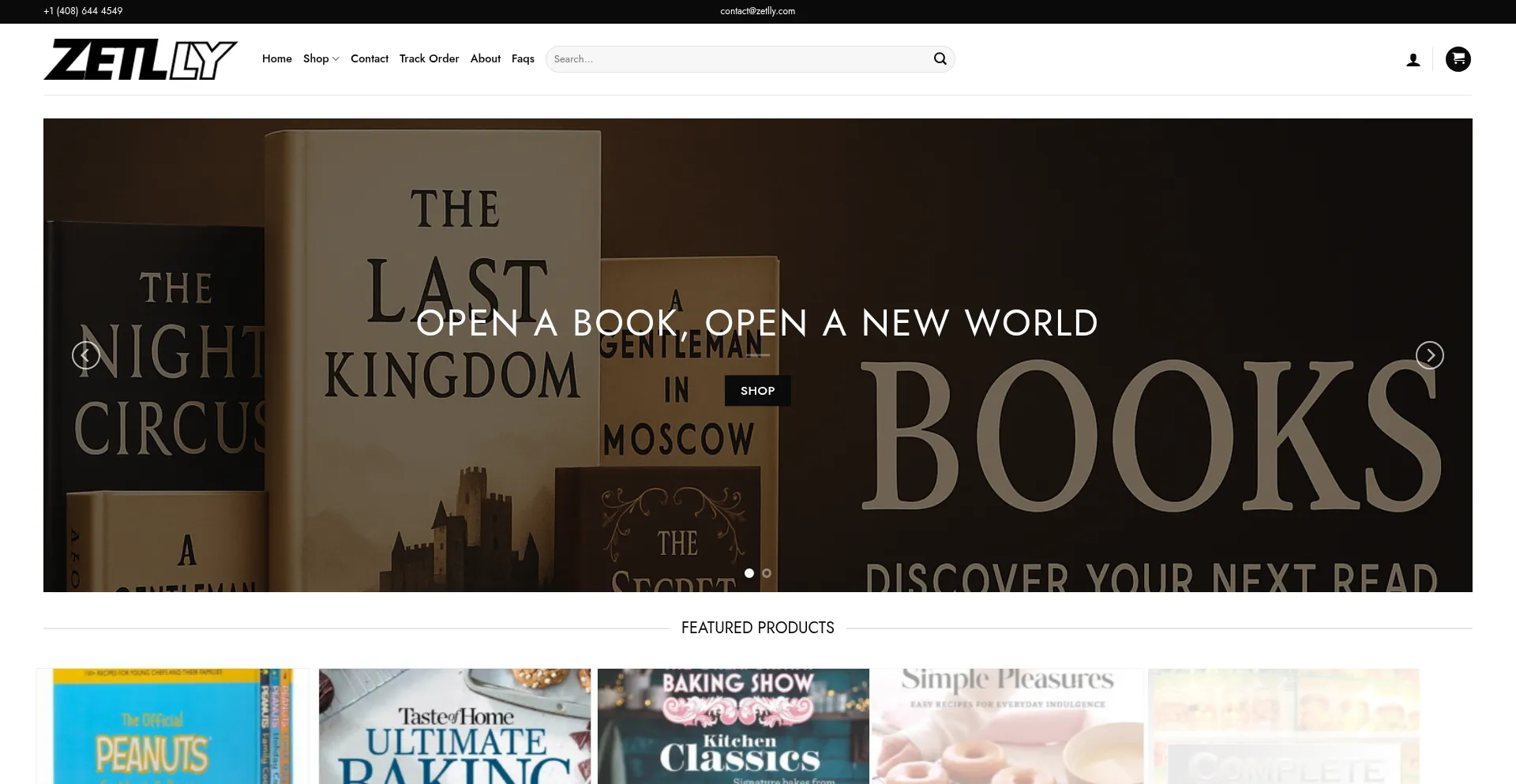Website screenshot of Zetlly.com