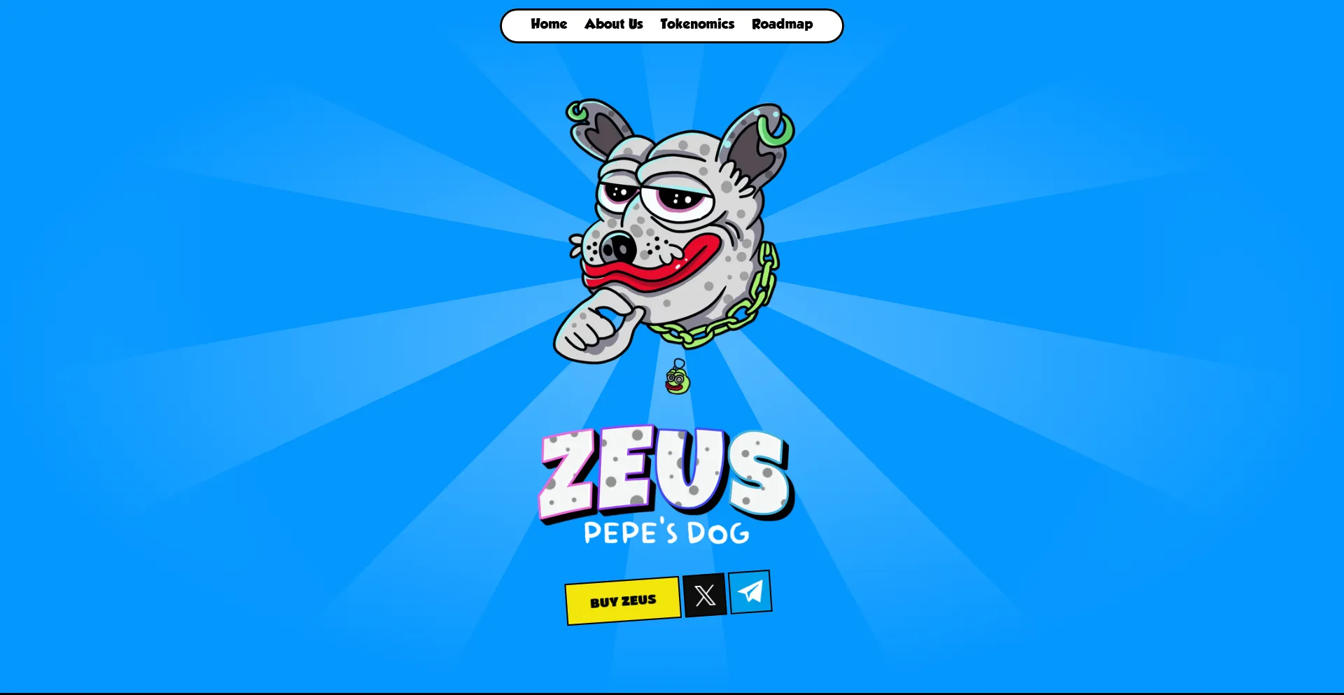 Website screenshot of Zeuscoin.vip