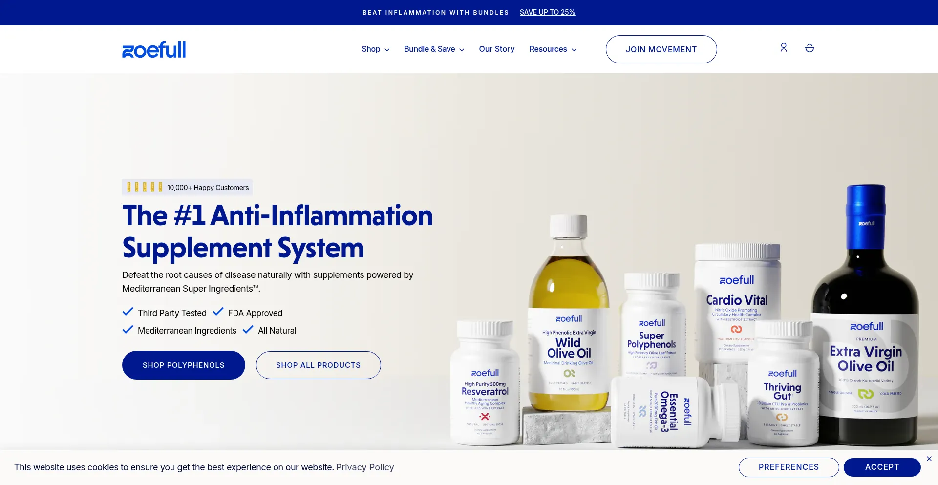 Website screenshot of Zoefull.com