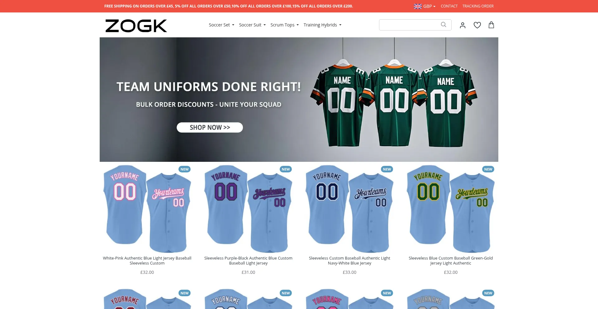 Website screenshot of Zogk.co.uk