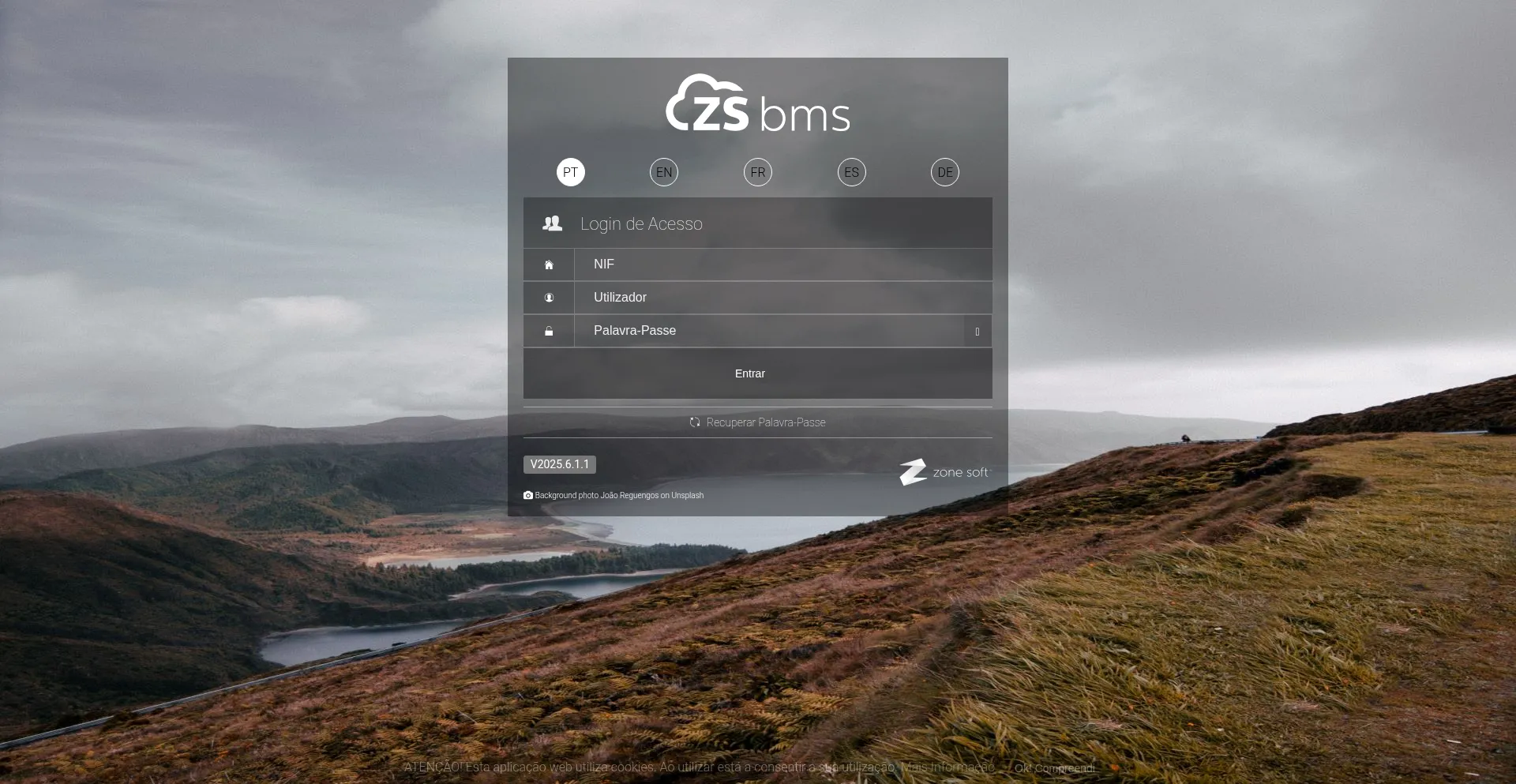 Website screenshot of Zsbmsv2.zonesoft.org