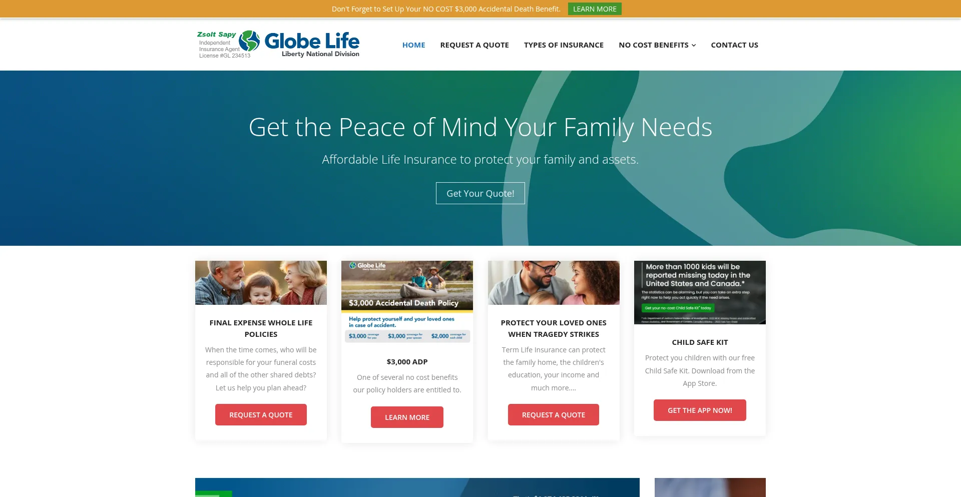 Website screenshot of Zsquotes.com