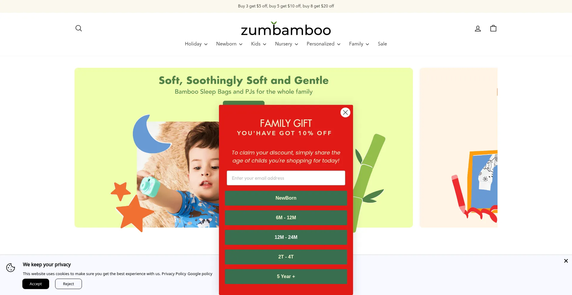 Website screenshot of Zumbamboo.com